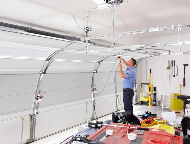 Garage door cable repair service by University Heights Garage Door Repair in University Heights