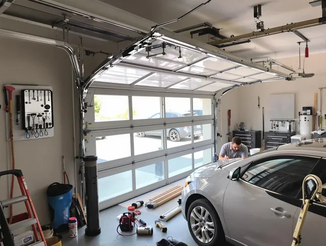Garage door noise reduction service by University Heights Garage Door Repair in University Heights