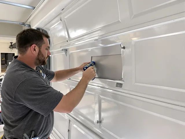 Garage door panel repair by University Heights Garage Door Repair in University Heights